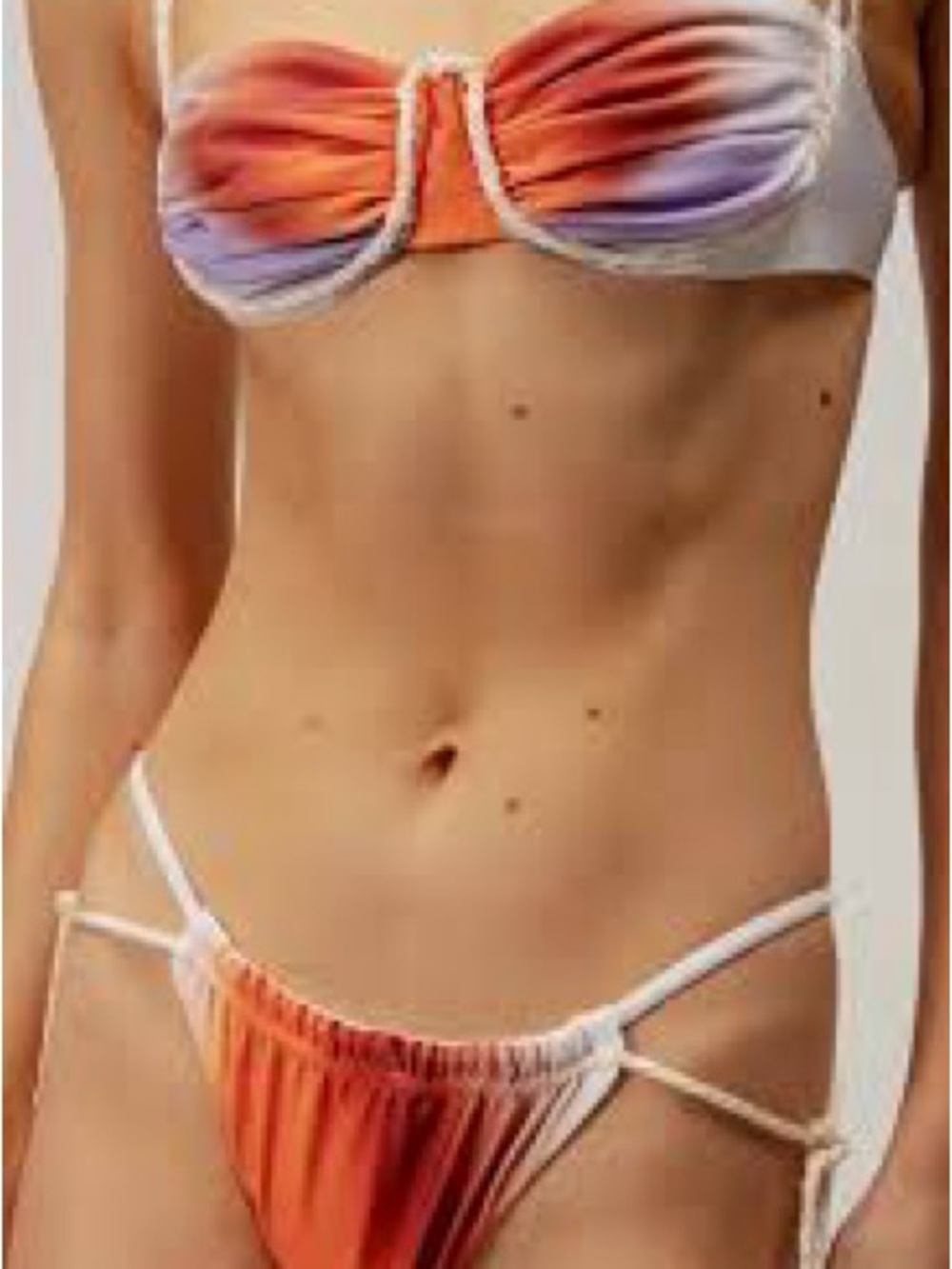 Baobab Collection Orange to Purple Ombre Rope-Trim Bikini - Picture 5 of 7